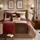 preview thumbnail 1 of 3, Madison Park Maddox 7 Piece Comforter Set Red - California King