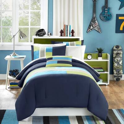 Blue Striped Comforter Sets Find Great Bedding Deals Shopping
