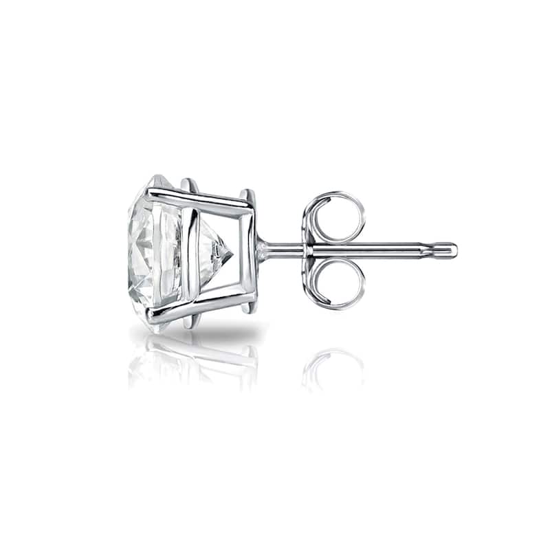 14k Gold 2/5ct Clarity-Enhanced Diamond Solitaire Stud Earrings (J-K, SI1-SI2)