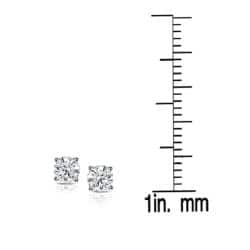 14k Gold 2/5ct Clarity-Enhanced Diamond Solitaire Stud Earrings (J-K, SI1-SI2)
