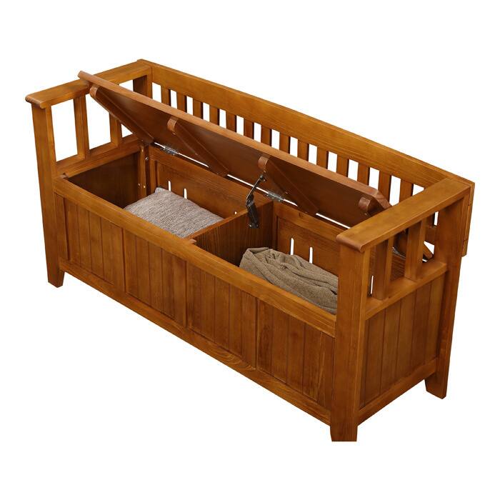 WYNDENHALL Normandy Light Avalon Brown Entryway Storage Bench