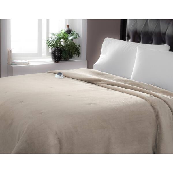 Serta Brand Soft Luxe Plush Electric Warming Blanket - Bed Bath u0026 Beyond -  7123302