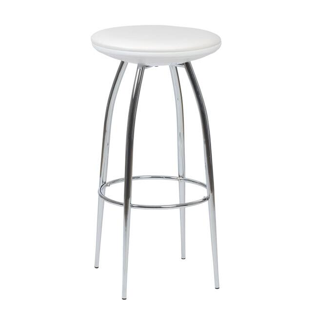 Bernie 30-inch White/ Chrome Bar Stool (Set of 2)
