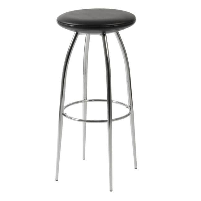 Euro Style Bernie Black Upholstered Barstool (set Of Two)