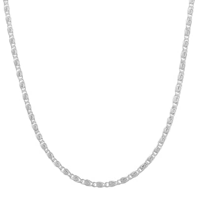 Fremada Sterling Silver 1.8mm Tiger Eye Link Chain (18-36 inch)