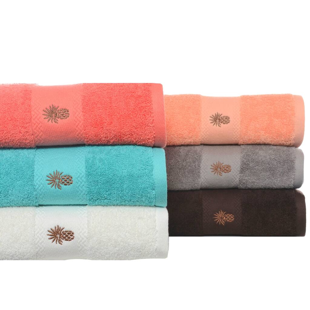 Tommy Bahama Embroidered-Pineapple Cotton 3-piece Towel Set