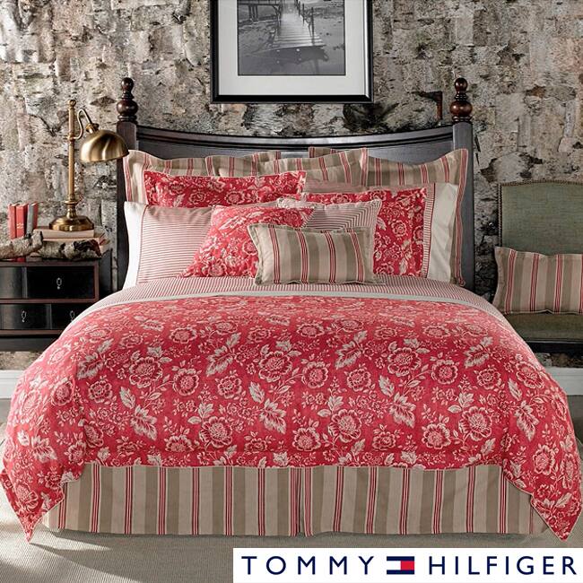 Tommy Hilfiger Hyannisport 3-piece Duvet Cover Set - Red