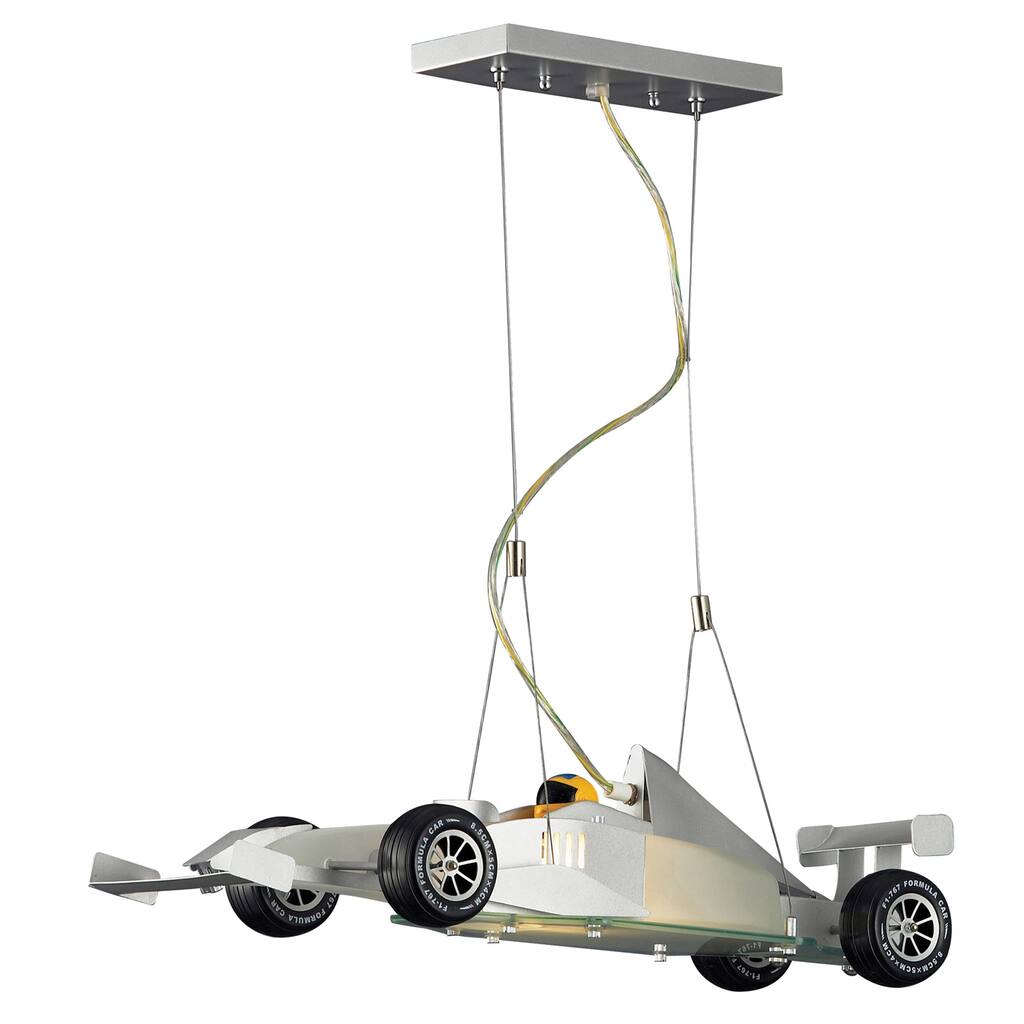 Elk Lighting Racecar 2-Light Satin Nickel Pendant - Silver