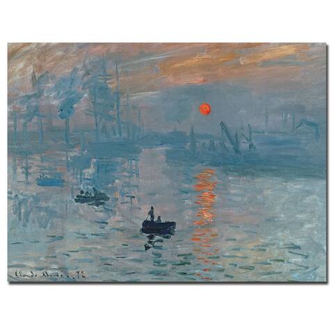 Claude Monet 'Impression Sunrise' Canvas Art