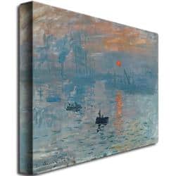Claude Monet 'Impression Sunrise' Canvas Art