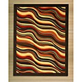 Black Contemporary Abstract Euro Home Rug - 5' x 6'6