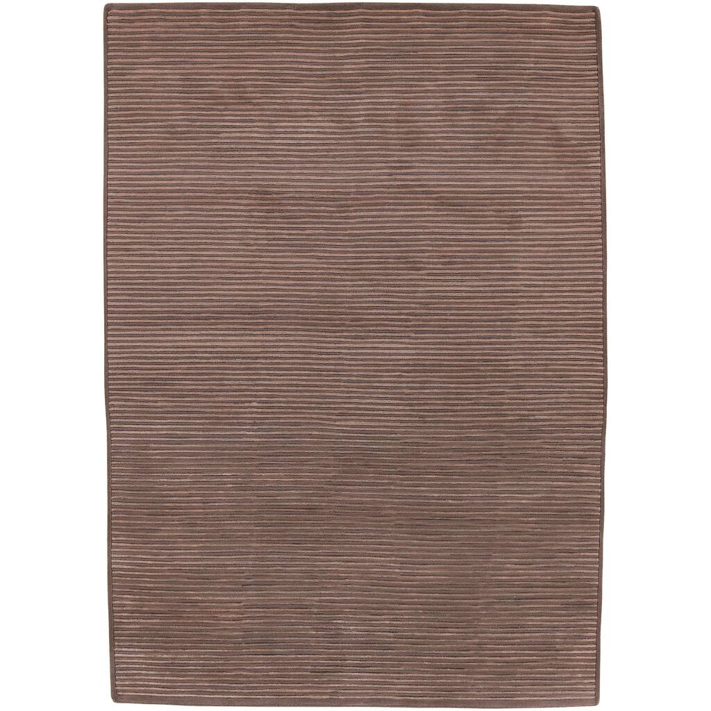 Hand-knotted Rockhampton Chocolate New Zealand Wool Area Rug - 9' x 13'/Surplus