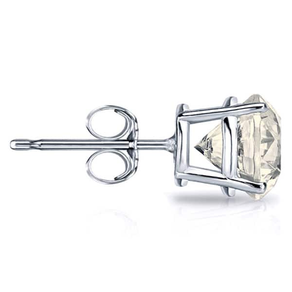Platinum 1ct TW Round Clarity Enhanced Diamond Stud Earrings (E-F, G-H, H-I, or J-K , SI1-SI2, I1-I2, or I2-I3)