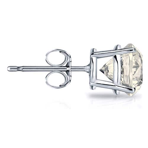 18k Gold 3/4ct TW Round Clarity Enhanced Diamond Stud Earrings (J-K, SI1-SI2)