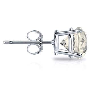 Auriya 18k Gold 1 1/4ctw Round Diamond Stud Earrings Clarity-enhanced