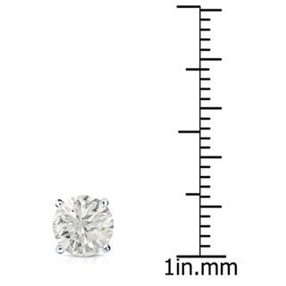 Auriya 18k Gold 1 1/4ctw Round Diamond Stud Earrings Clarity-enhanced