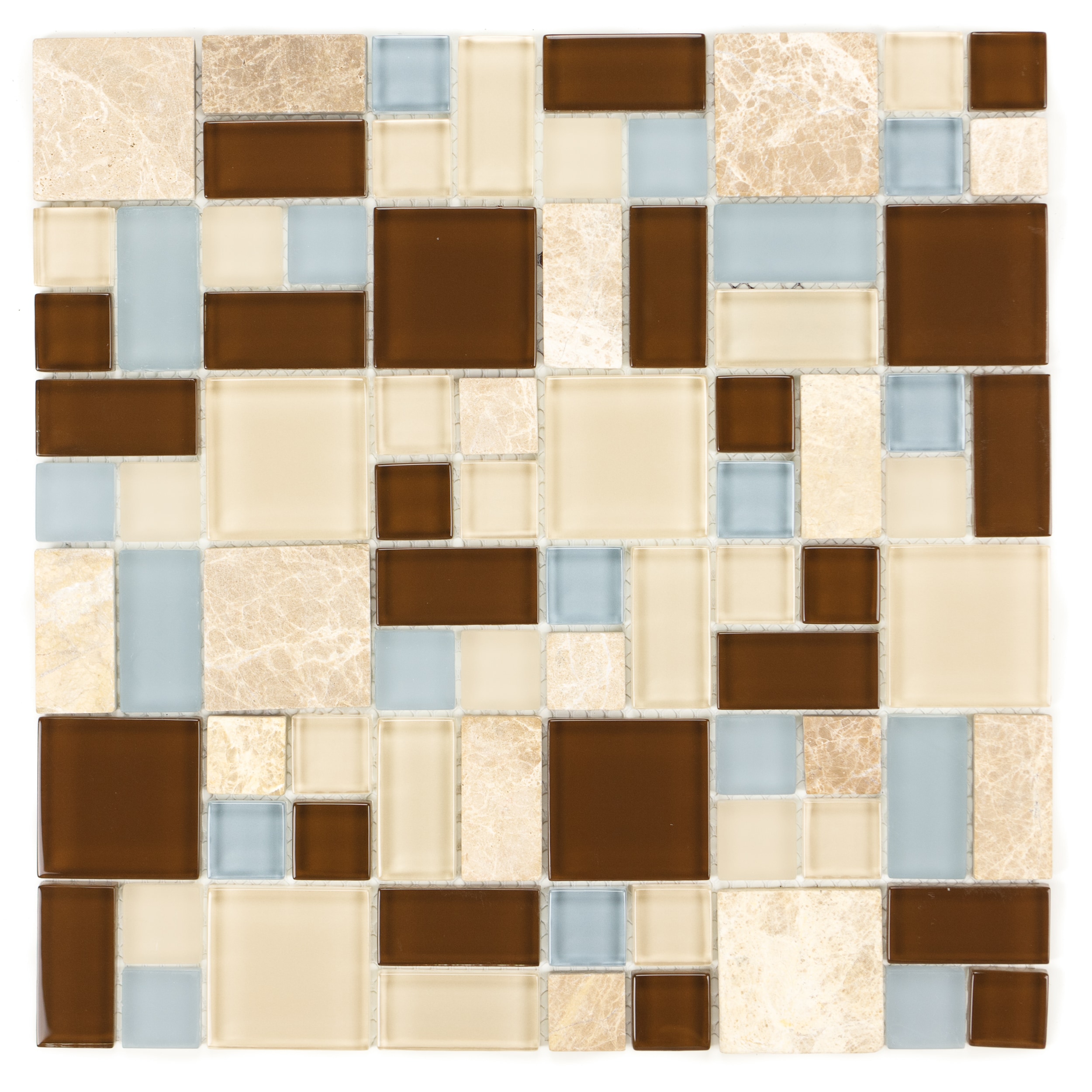 Random Marble Mix Icl H 2115 Mosaic Sheets (set Of 11)