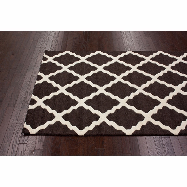 Nuloom Hand hooked Alexa Moroccan Trellis Wool Rug (6 X 9)