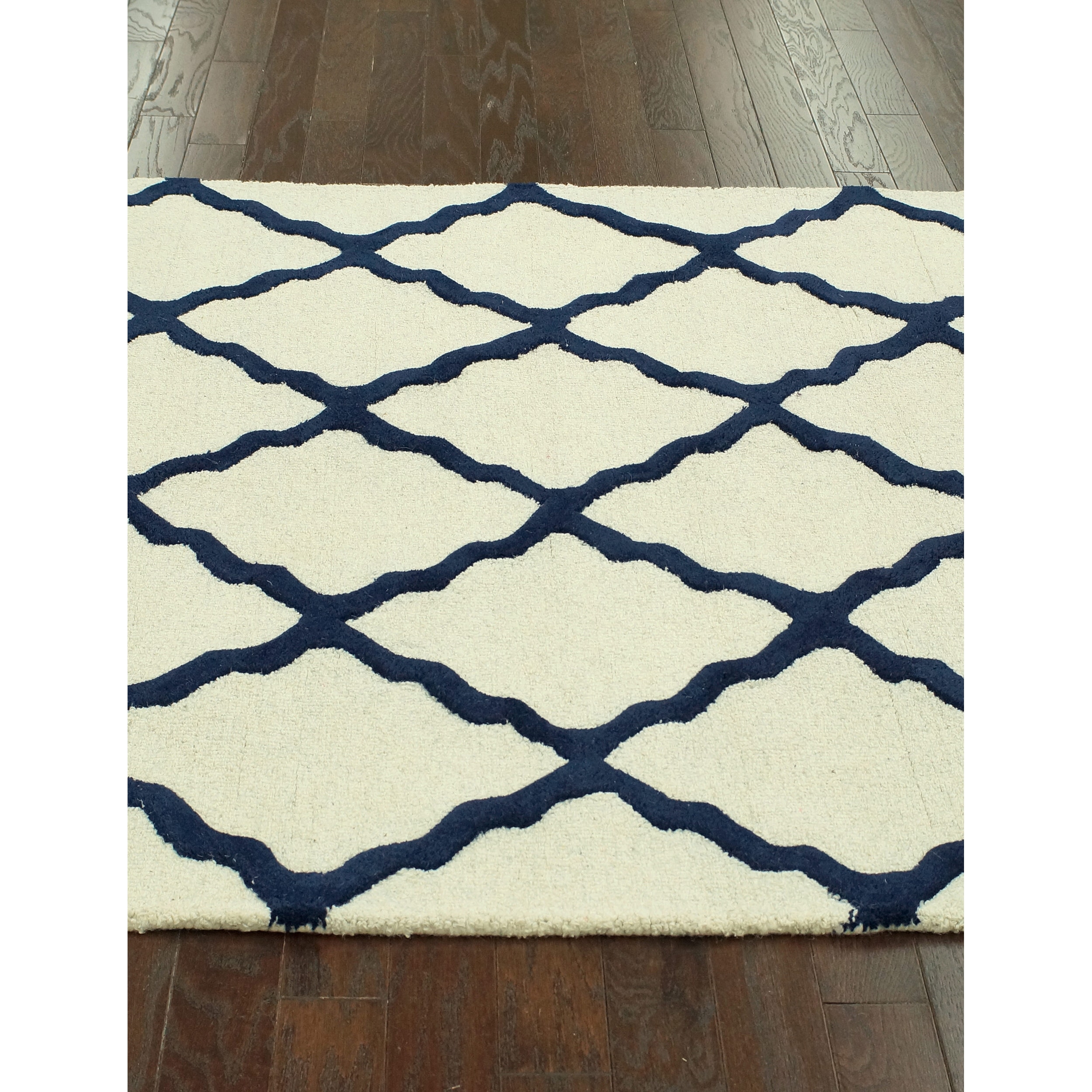 Nuloom Hand hooked Alexa Moroccan Trellis Wool Rug (6 X 9)