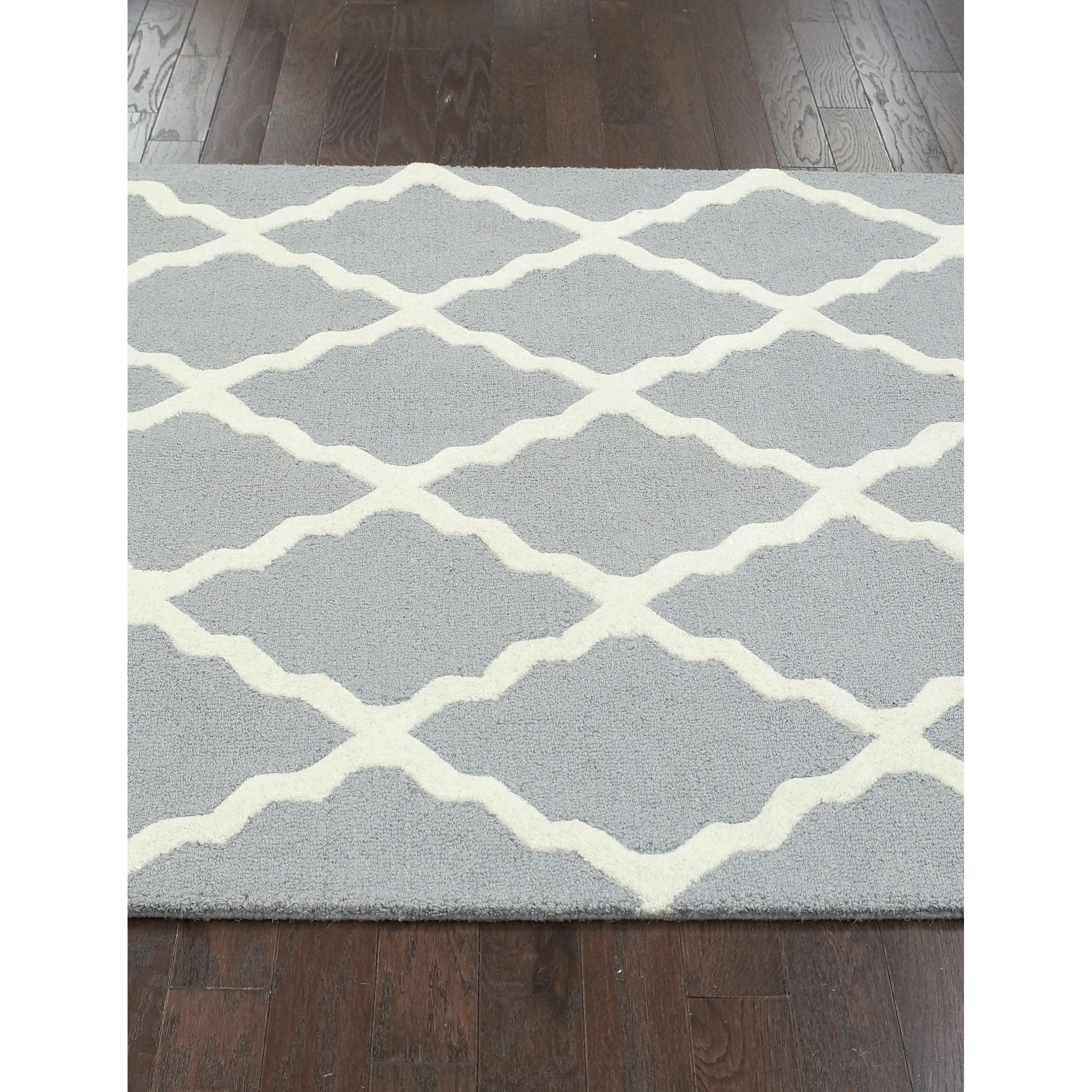 Nuloom Hand hooked Alexa Moroccan Trellis Wool Rug (6 X 9)