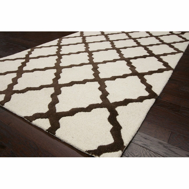 Nuloom Hand hooked Alexa Moroccan Trellis Wool Rug (6 X 9)