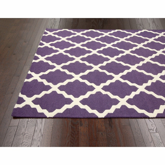 Nuloom Hand hooked Alexa Moroccan Trellis Wool Rug (6 X 9)