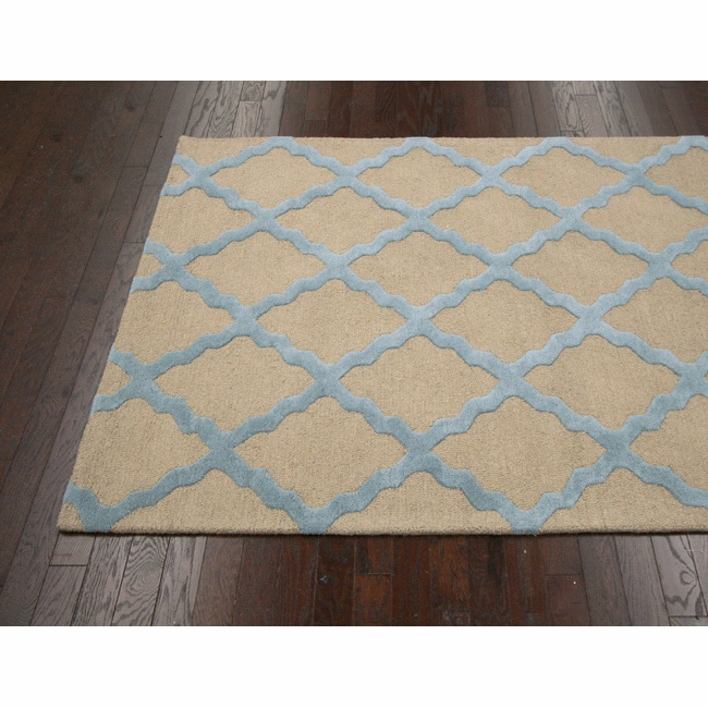 Nuloom Hand hooked Alexa Moroccan Trellis Wool Rug (6 X 9)