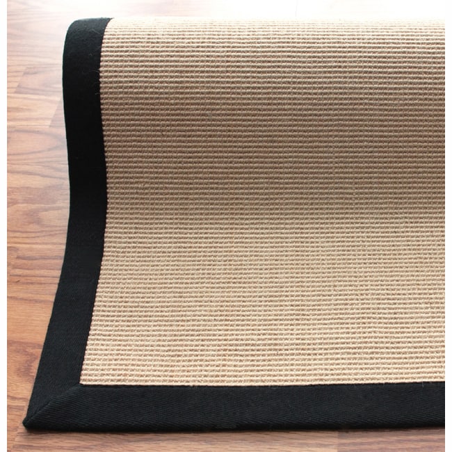 Nuloom Handmade Alexa Eco Natural Fiber Cotton Border Jute Rug (6 X 9)