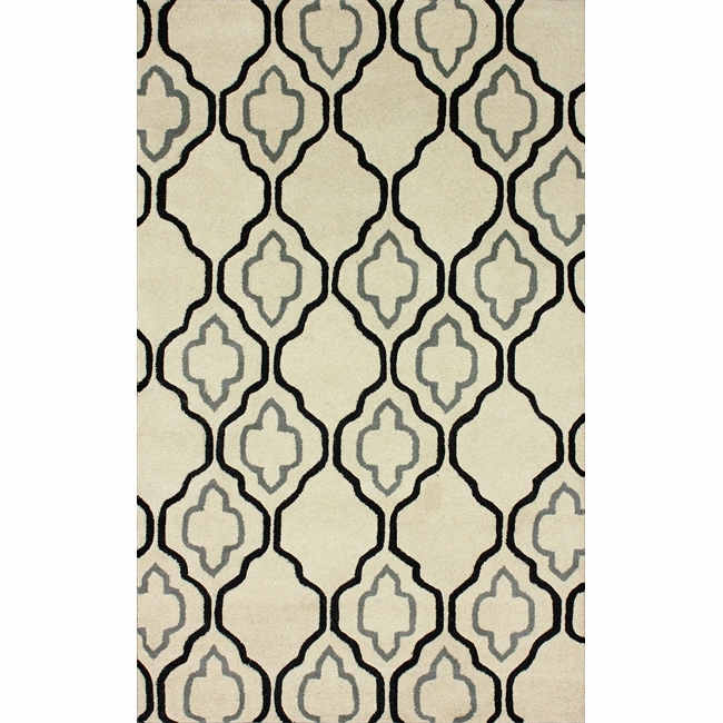 Nuloom Handmade Moroccan Trellis Natural Wool Rug (5 X 8)