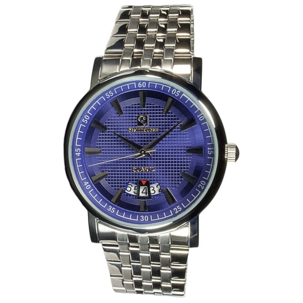 Steinhausen Mens Metal Quartz Date Blue Dial Watch  