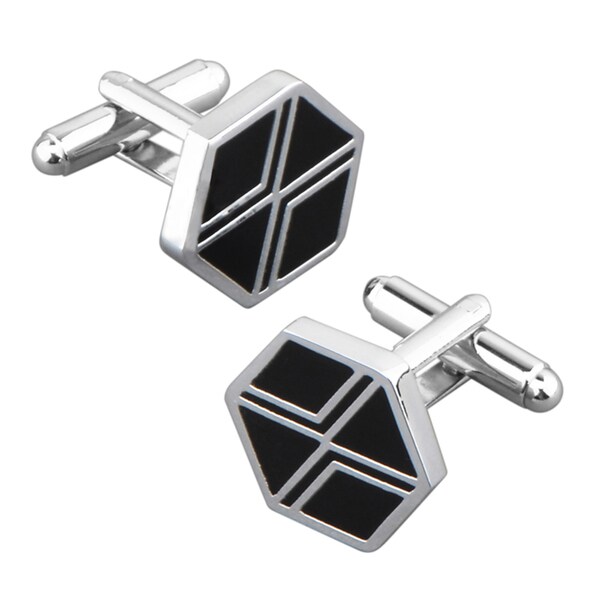 BasAcc Black Diamond Cufflink BasAcc Cuff Links