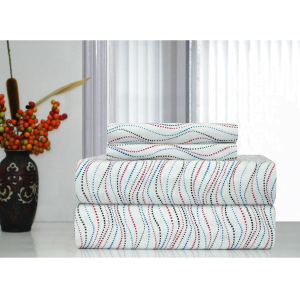 Pointehaven Metro Printed Heavyweight Flannel Sheet Set