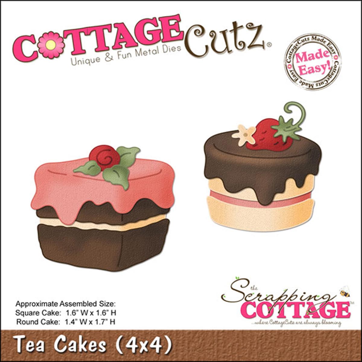 Cottagecutz Die 4x4 tea Cakes Made Easy