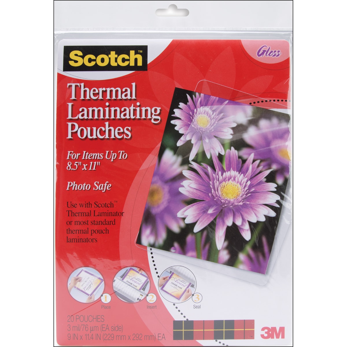 Scotch Thermal Laminator Pouches 20/pkg 8.5x11.4