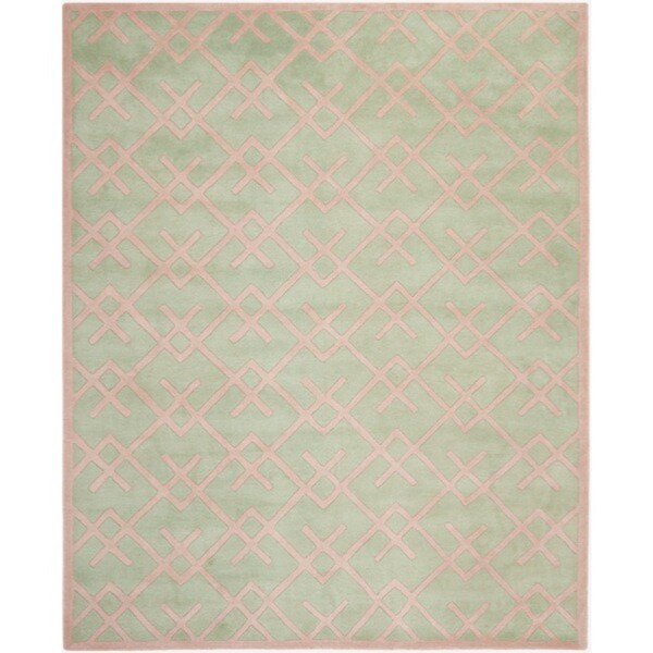 Safavieh Handmade Moroccan Chatham Green Wool Rug - 8' x 10'