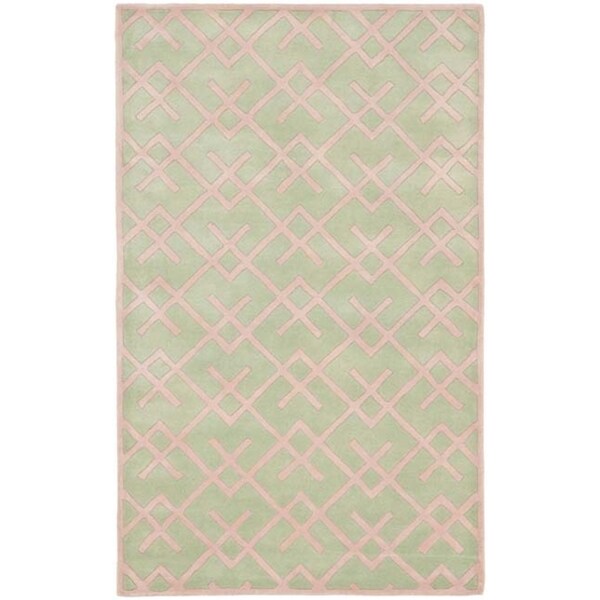 Safavieh Handmade Moroccan Chatham Green Wool Rug (6' x 9')