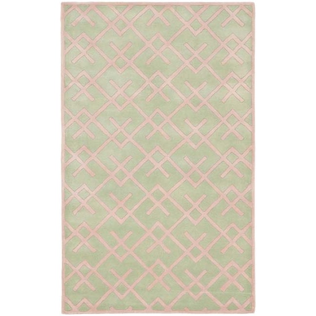 Safavieh Handmade Moroccan Chatham Light Pink Wool Rug (5 X 8)