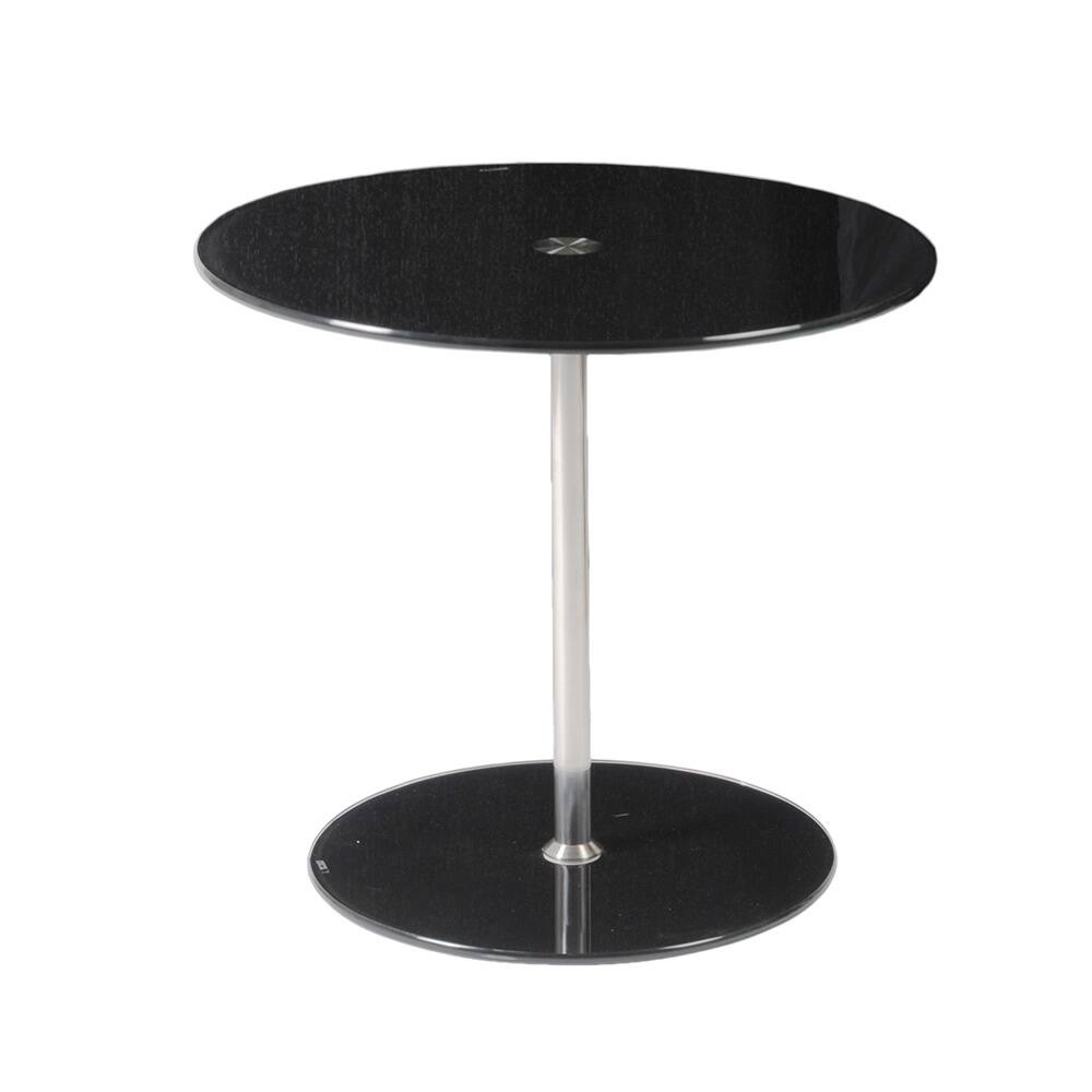 Euro Style Raina Black/ Chrome Side Table