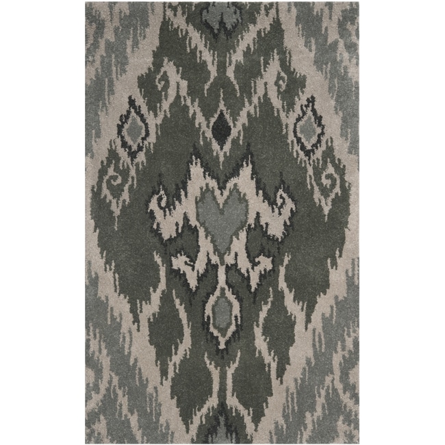 Handmade Marrakesh Grey New Zealand Wool Indoor Rug (4 X 6)