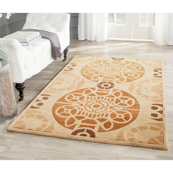Safavieh Handmade Marrakesh Beige/ Gold New Zealand Wool Rug (3' x 5')