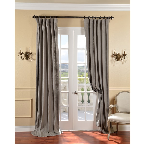 Panel de cortina, hilo de lino belga, gris EFF Curtains