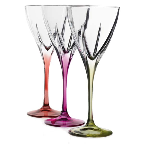 Grape Design 9 oz. Stemmed Wine Glass (Set of 4) Lorren Home Trends