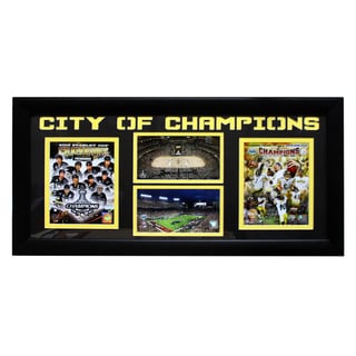 Pittsburgh 'City of Champions' Steelers and Penguins Four Photo Frame Football