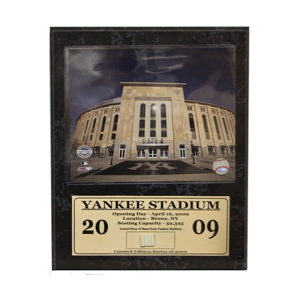 New Yankee Stadium Game Used Stat Plaque