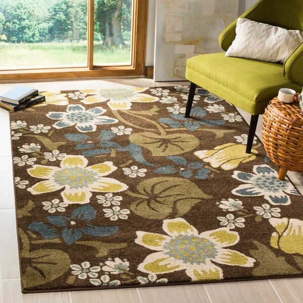 Safavieh Newbury Botanical Brown/ Yellow Rug - 8' x 10'