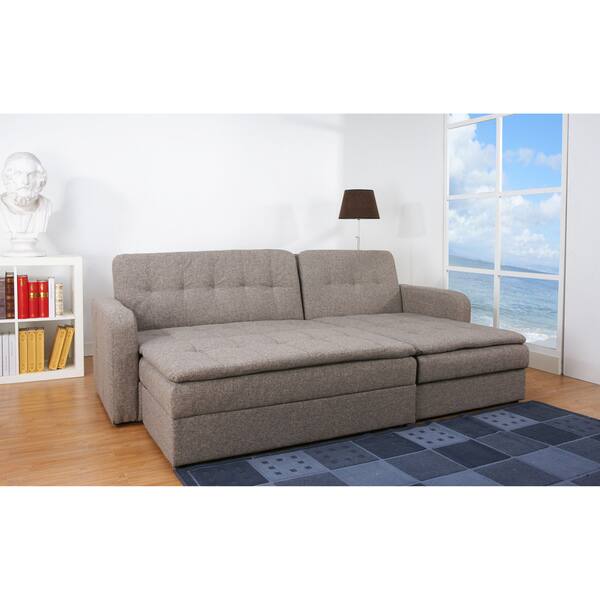 Shop Denver Rind Finish Double Cushion Storage Sectional Sofa Bed