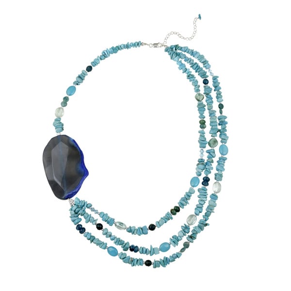 Shop Glitzy Rocks Sterling Silver Multigemstone Necklace On Sale