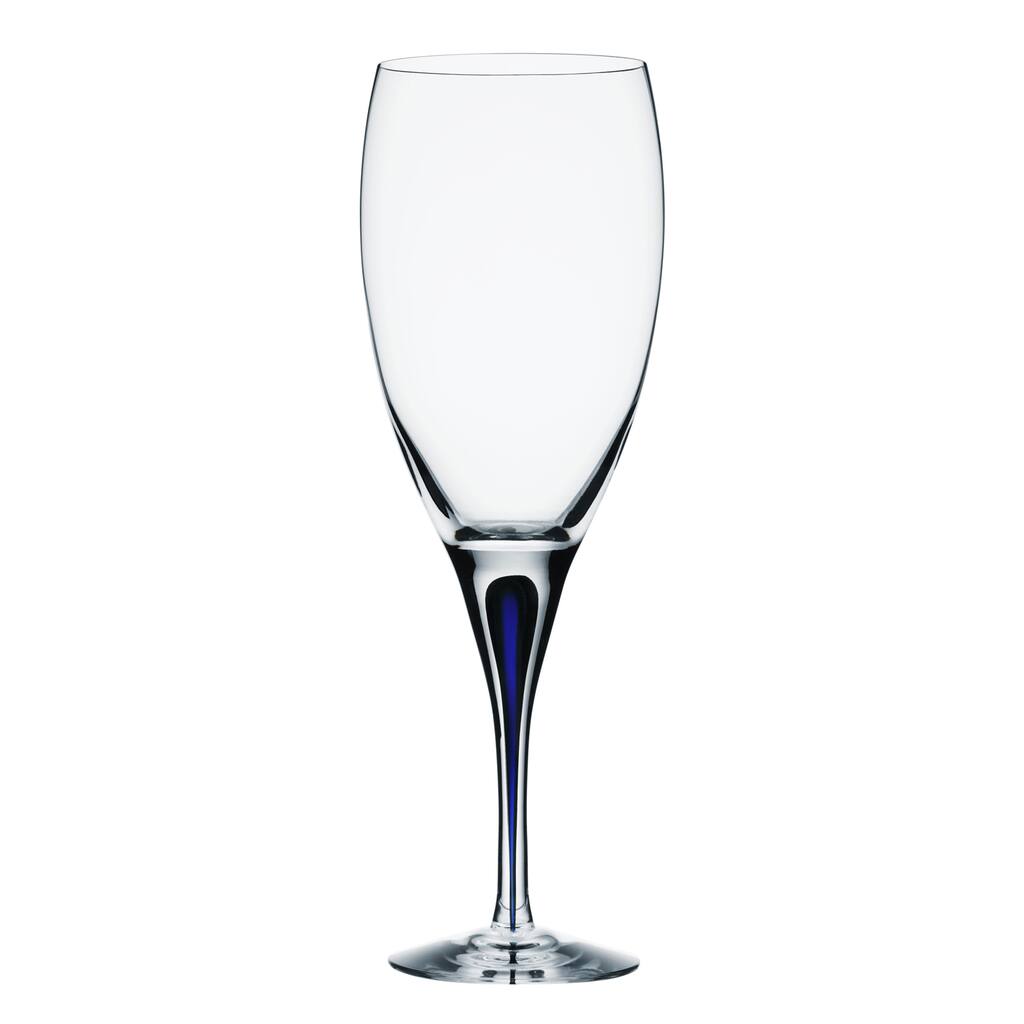 Orrefors Intermezzo Blue White Wine Glass