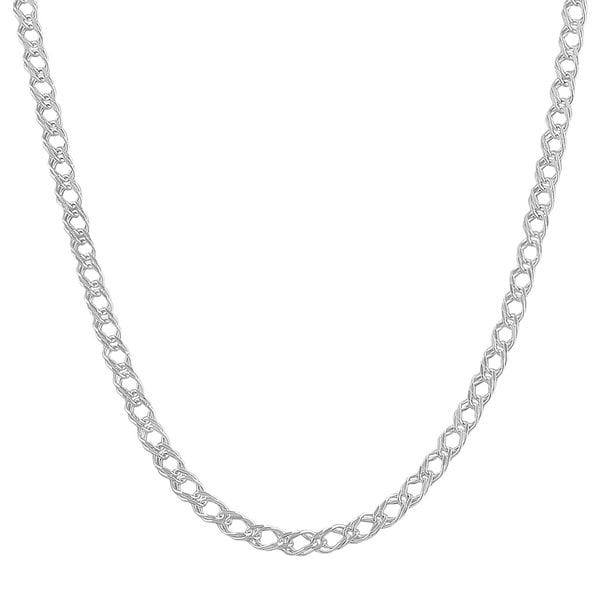 Fremada Sterling Silver 2.8mm Fancy Double Open Curb Link Chain (16-30 ...