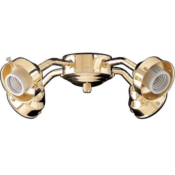 Four Light Polished Brass Ceiling Fan Light Kit - Bed Bath & Beyond ...